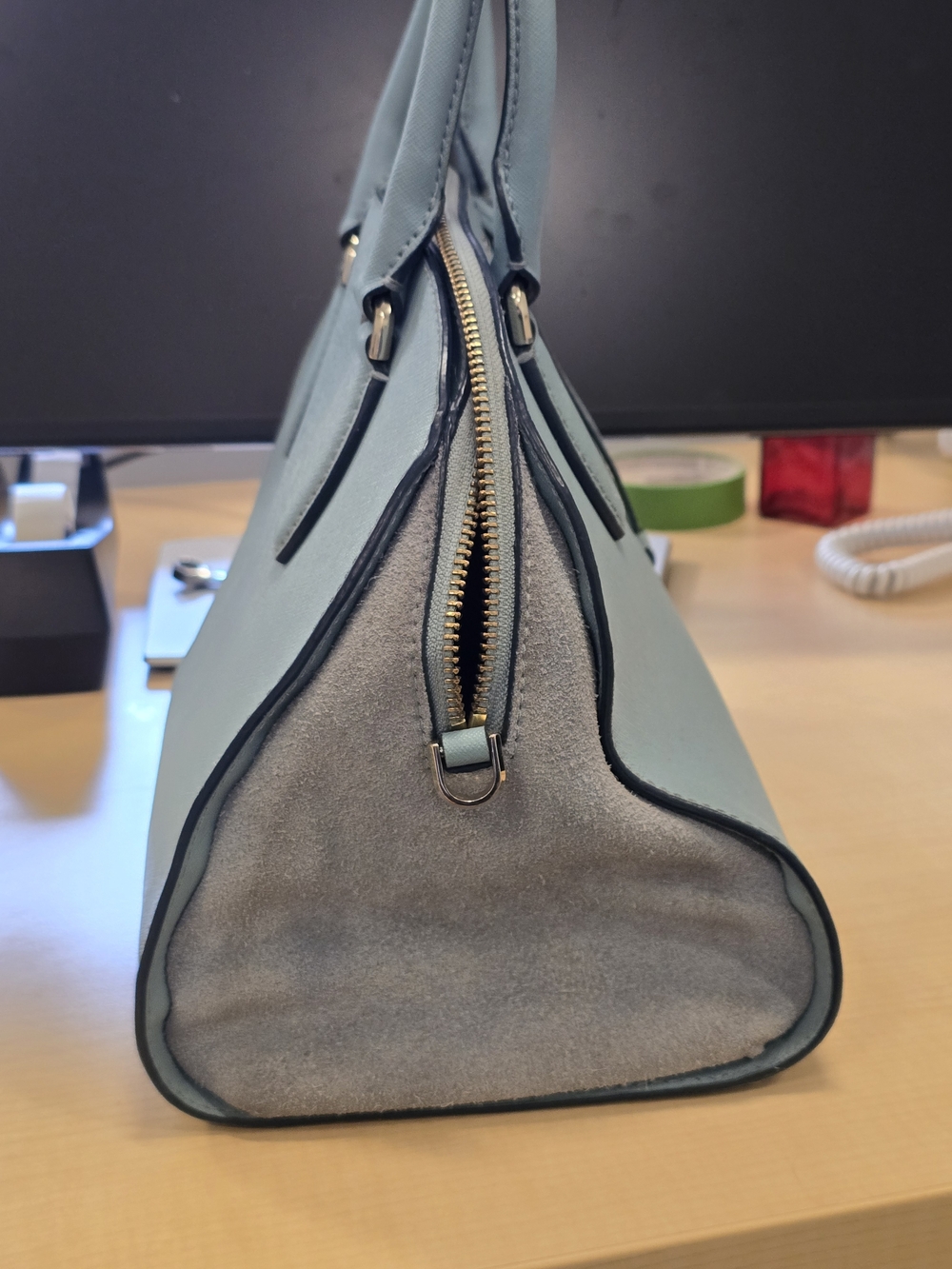 Kate Spade Large Riley Satchel – Suede & Leather (No Crossbody Strap) - Picture 8 of 16